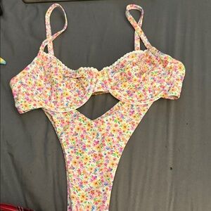 Kulani Kinis Floral Bikini Set - Yellow, Pink, Green